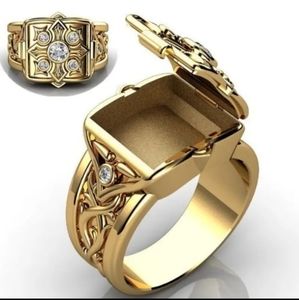This Retro Gold Tone Ring Opens (Small Hidden Compartment)